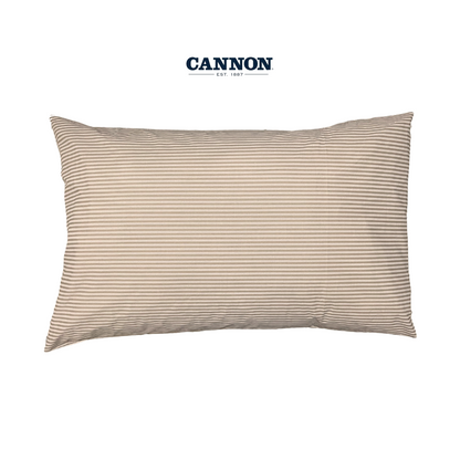 CANNON STRIPES POLY COTTON SOLID PILLOWCASES 2 PIECES