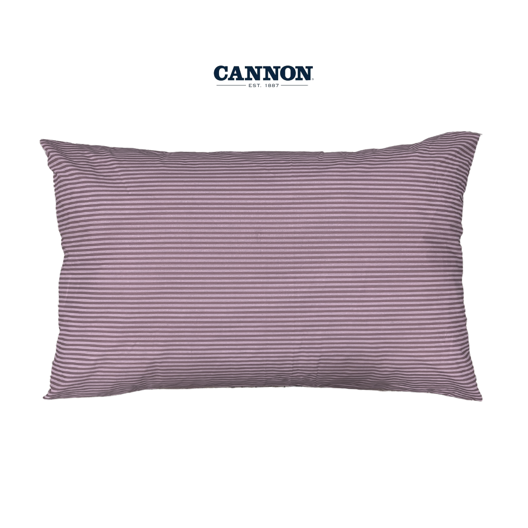 CANNON STRIPES POLY COTTON SOLID PILLOWCASES 2 PIECES