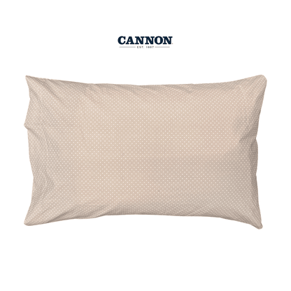 CANNON DOTS POLY COTTON SOLID PILLOWCASES 2 PIECES