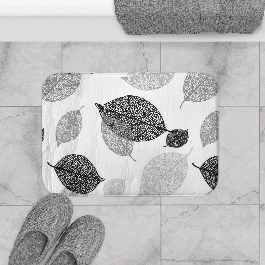 PRINTED BATHMAT LEAVES 1 PIECE