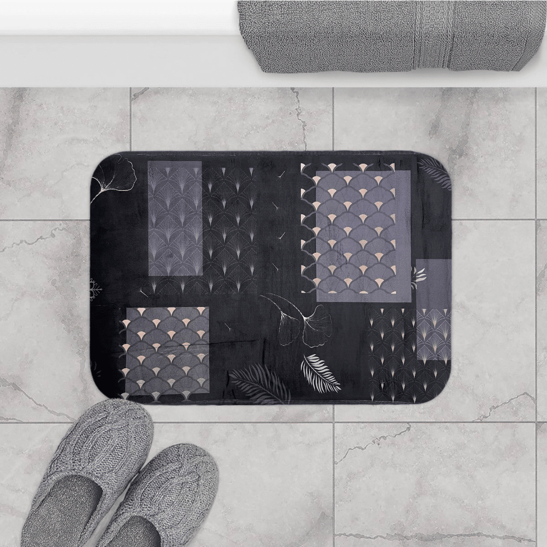 PRINTED BATHMAT DOTS 1 PIECE