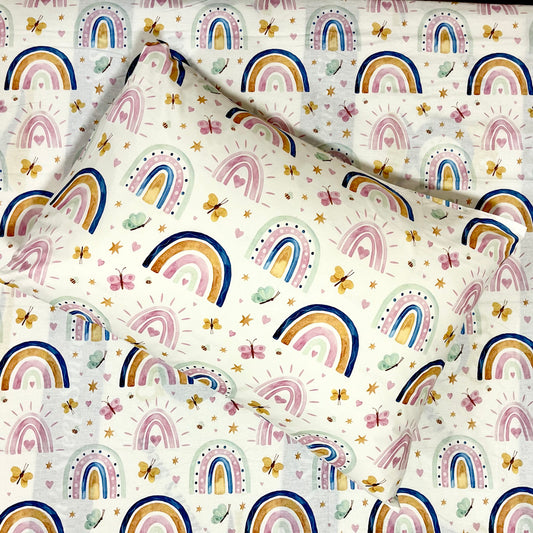 COMFYB 100% COTTON KIDS PILLOWCASE 2 PIECE RAINBOW