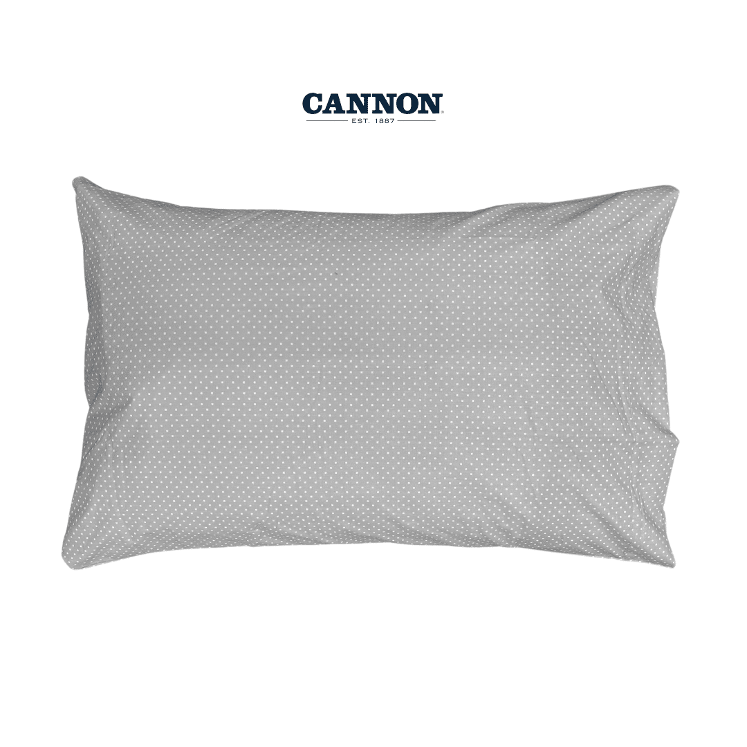 CANNON DOTS POLY COTTON SOLID PILLOWCASES 2 PIECES