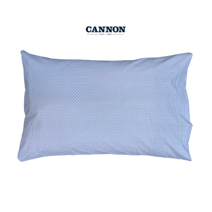 CANNON DOTS POLY COTTON SOLID PILLOWCASES 2 PIECES