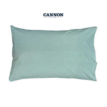 CANNON DOTS POLY COTTON SOLID PILLOWCASES 2 PIECES