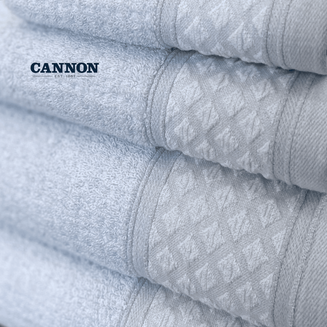 CANNON 100% COTTON TWISTED TOWELS BLUE