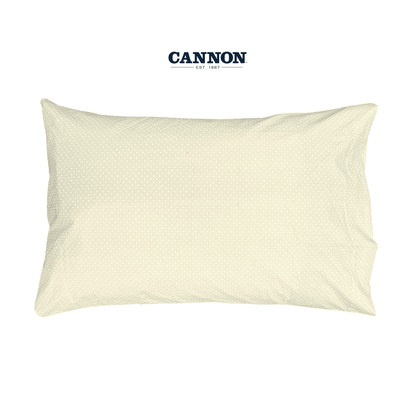 CANNON DOTS POLY COTTON SOLID PILLOWCASES 2 PIECES