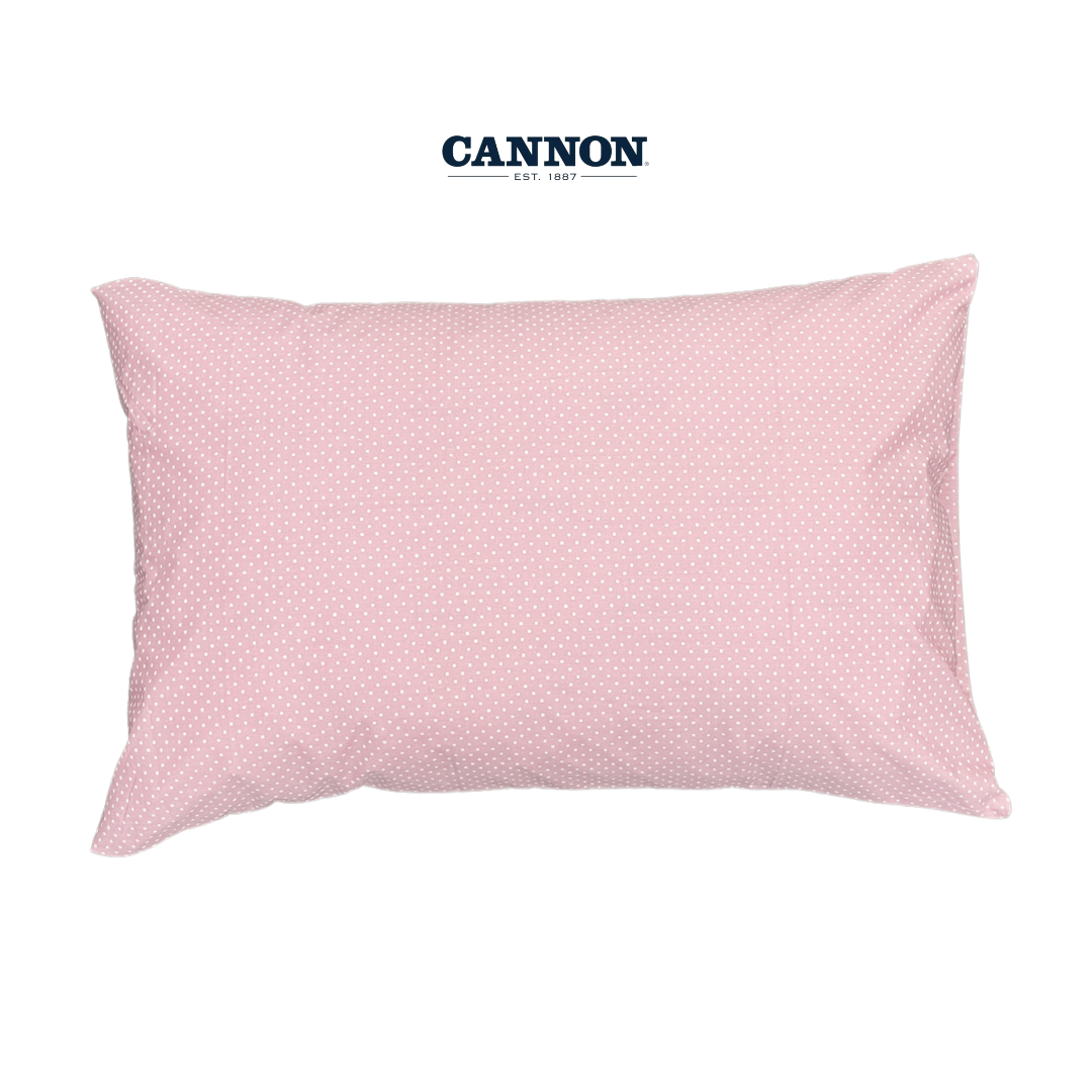 CANNON DOTS POLY COTTON SOLID PILLOWCASES 2 PIECES