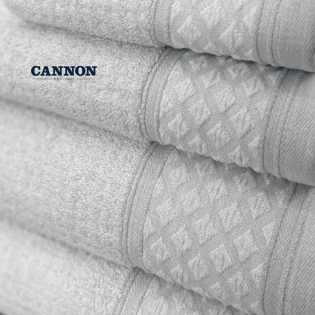 CANNON 100% COTTON TWISTED TOWELS GREYS