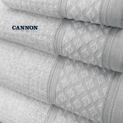 CANNON 100% COTTON TWISTED TOWELS GREYS