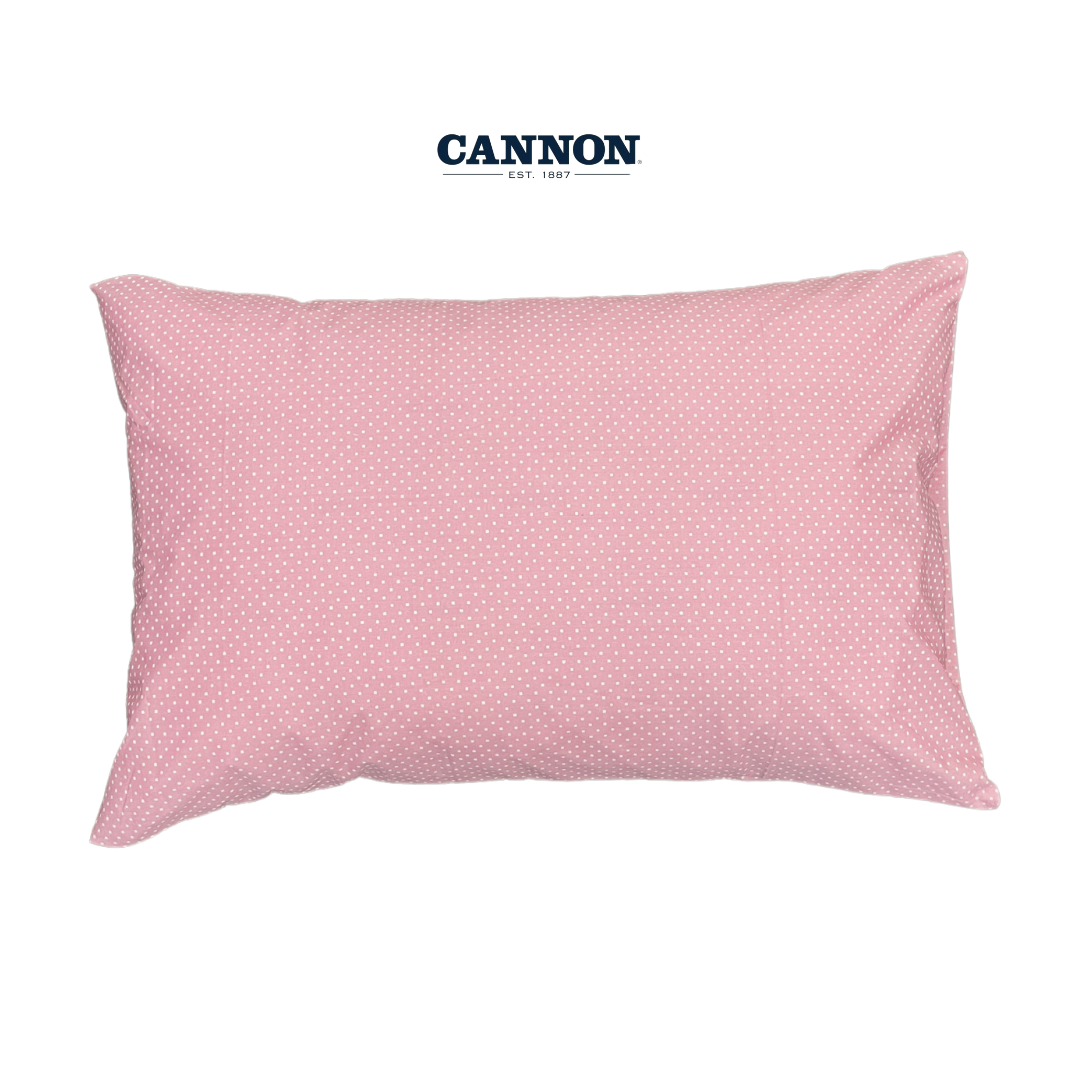 CANNON DOTS POLY COTTON SOLID PILLOWCASES 2 PIECES