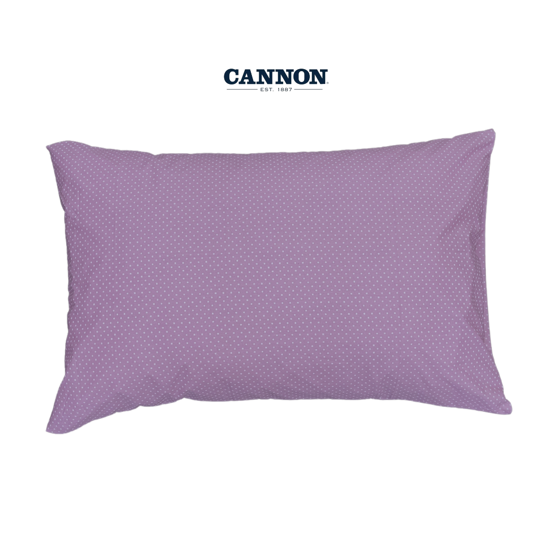 CANNON DOTS POLY COTTON SOLID PILLOWCASES 2 PIECES