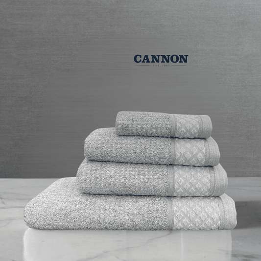 CANNON 100% COTTON TWISTED TOWELS GREYS