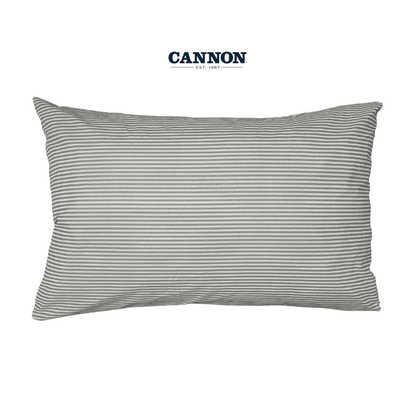 CANNON STRIPES POLY COTTON SOLID PILLOWCASES 2 PIECES