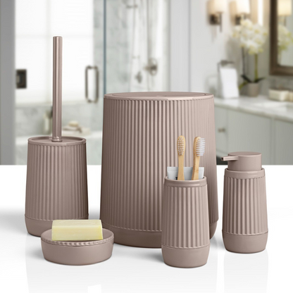 OKY NIDA SOLID BATHROOM SET ROUND 5 PIECE