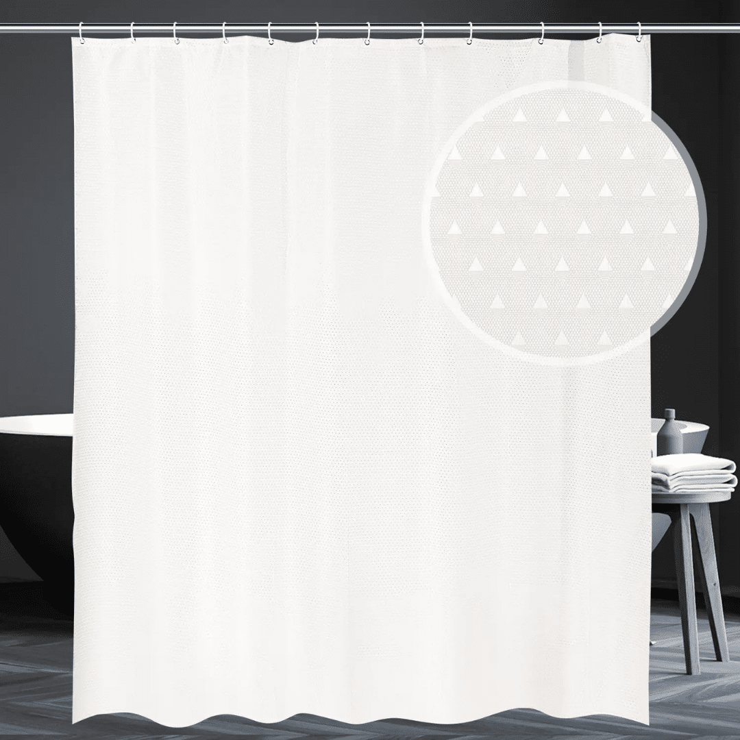 DELANO WATERPROOF DOTS BATHROOM CURTAIN