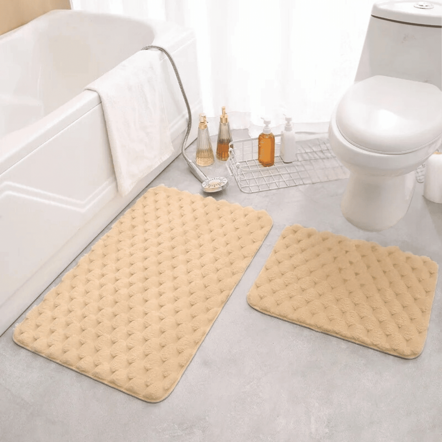 CHENILLE FLUFFY BATHMAT SET 2 PIECE