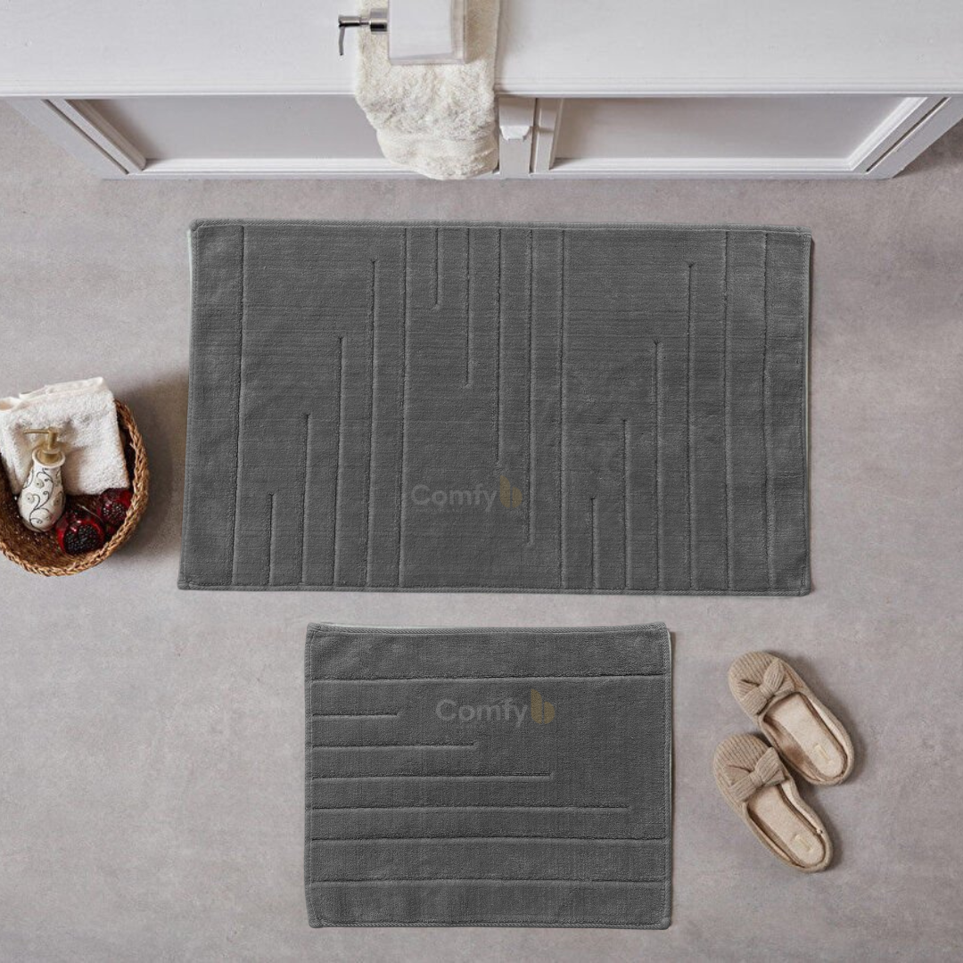 LINES 100% COTTON BATHMAT SET 2 PIECE