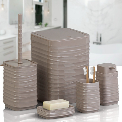 LUNA SOLID BATHROOM SET SQUARE 5 PIECE