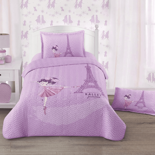 BALLET PRINTED KIDS BEDSPREAD