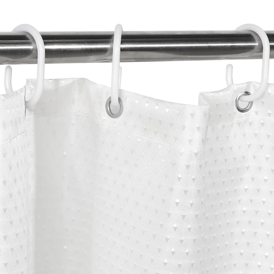 DELANO WATERPROOF DOTS BATHROOM CURTAIN