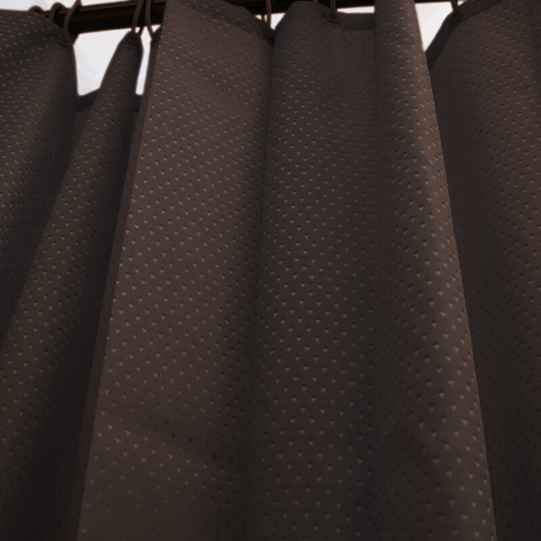 DELANO WATERPROOF DOTS BATHROOM CURTAIN