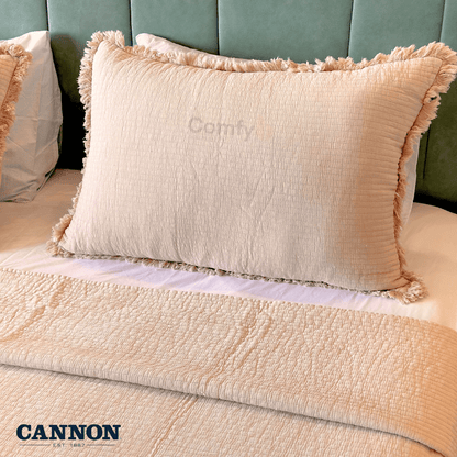 CANNON SERET 100% STONE WASH COTTON BEDSPREAD SET