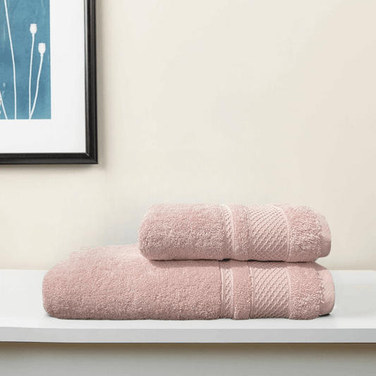 HONEYCOMB HAVEN 100% COTTON ROSE TOWELS