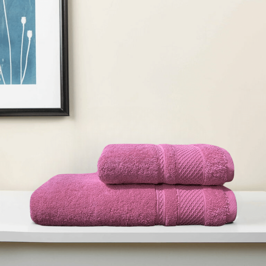 HONEYCOMB HAVEN 100% COTTON ROSE TOWELS