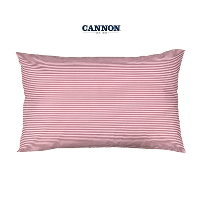 CANNON STRIPES POLY COTTON SOLID PILLOWCASES 2 PIECES