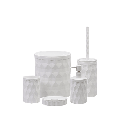 OKY DIAMOND SOLID BATHROOM SET ROUND 5 PIECE