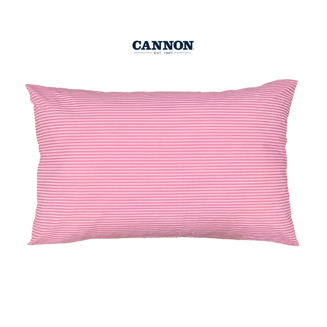 CANNON STRIPES POLY COTTON SOLID PILLOWCASES 2 PIECES