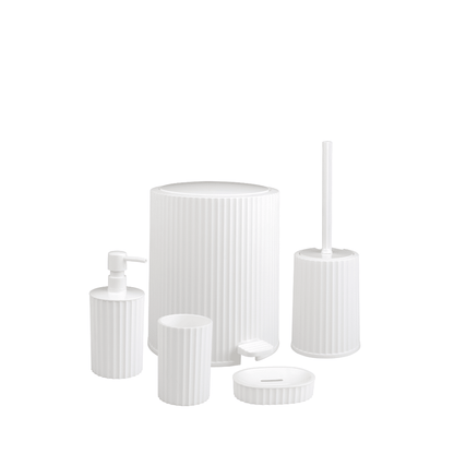 OKY COLISEUM SOLID BATHROOM SET ROUND 5 PIECE