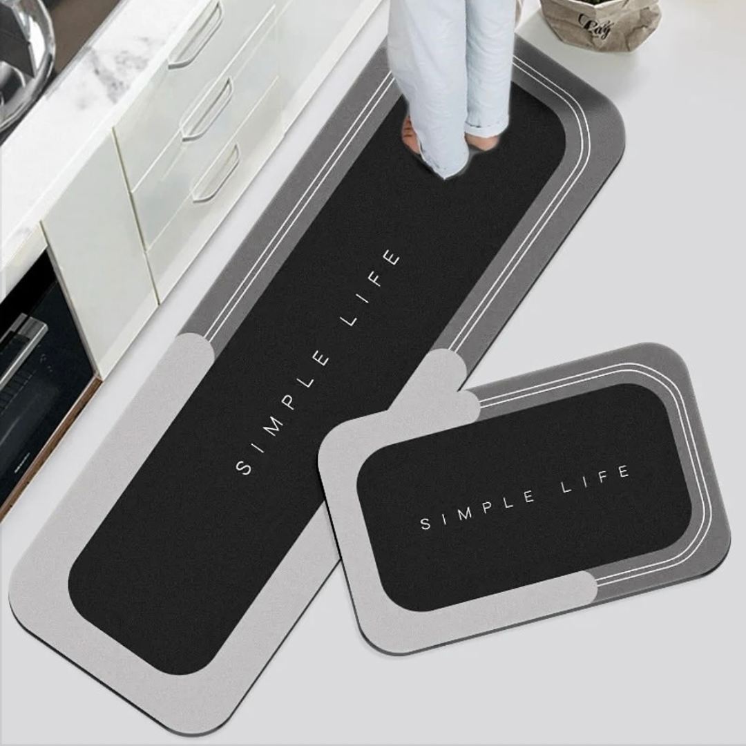 ANTISLIP RUBBER KITCHEN MAT SET 2 PIECE SIMPLE LIFE