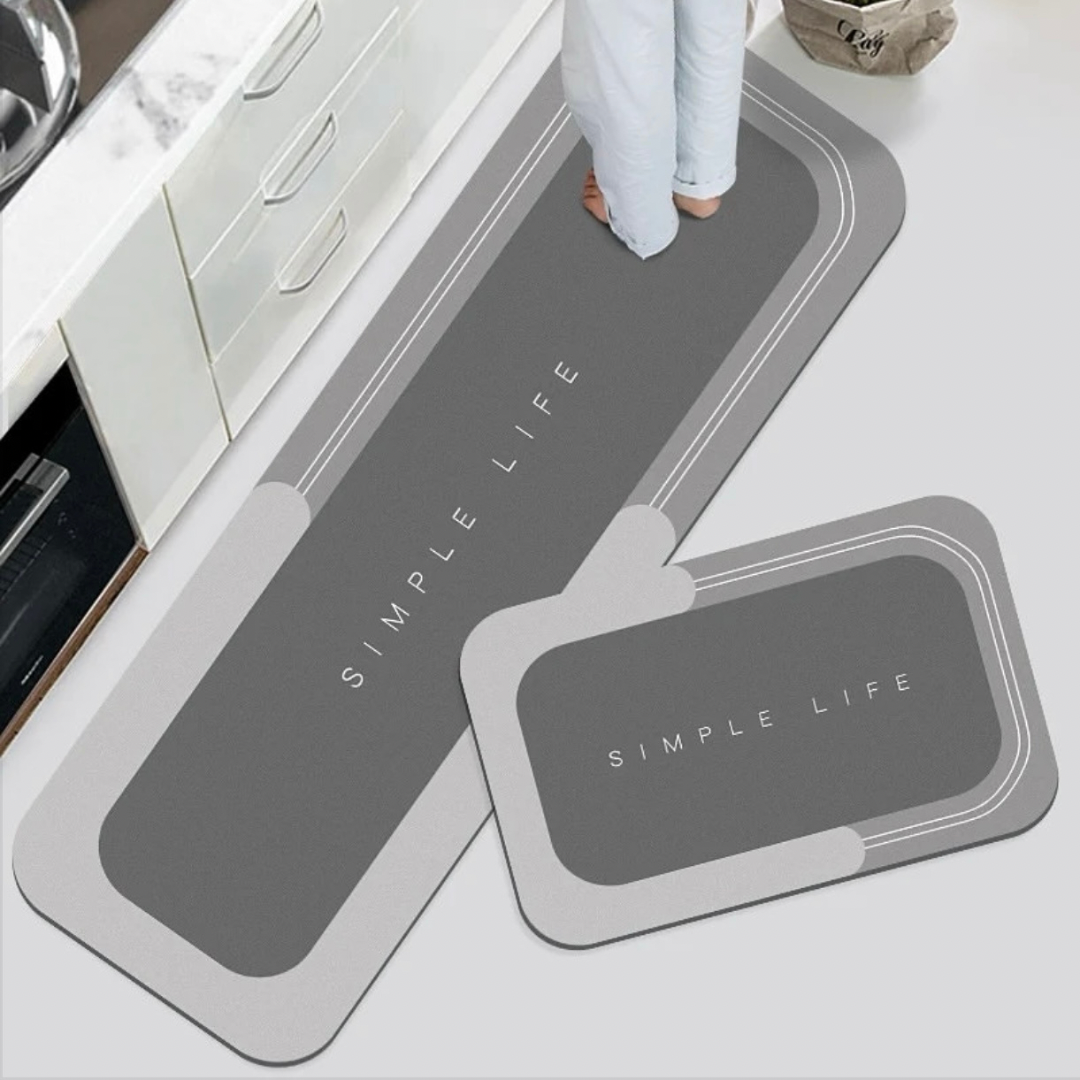 ANTISLIP RUBBER KITCHEN MAT SET 2 PIECE SIMPLE LIFE