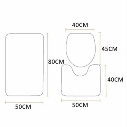 ANTISLIP BATHMAT SET 3 PIECE BATHROOM