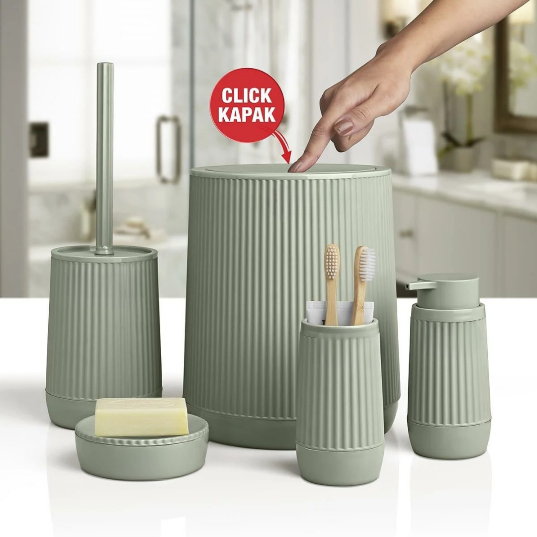 OKY NIDA SOLID BATHROOM SET ROUND 5 PIECE