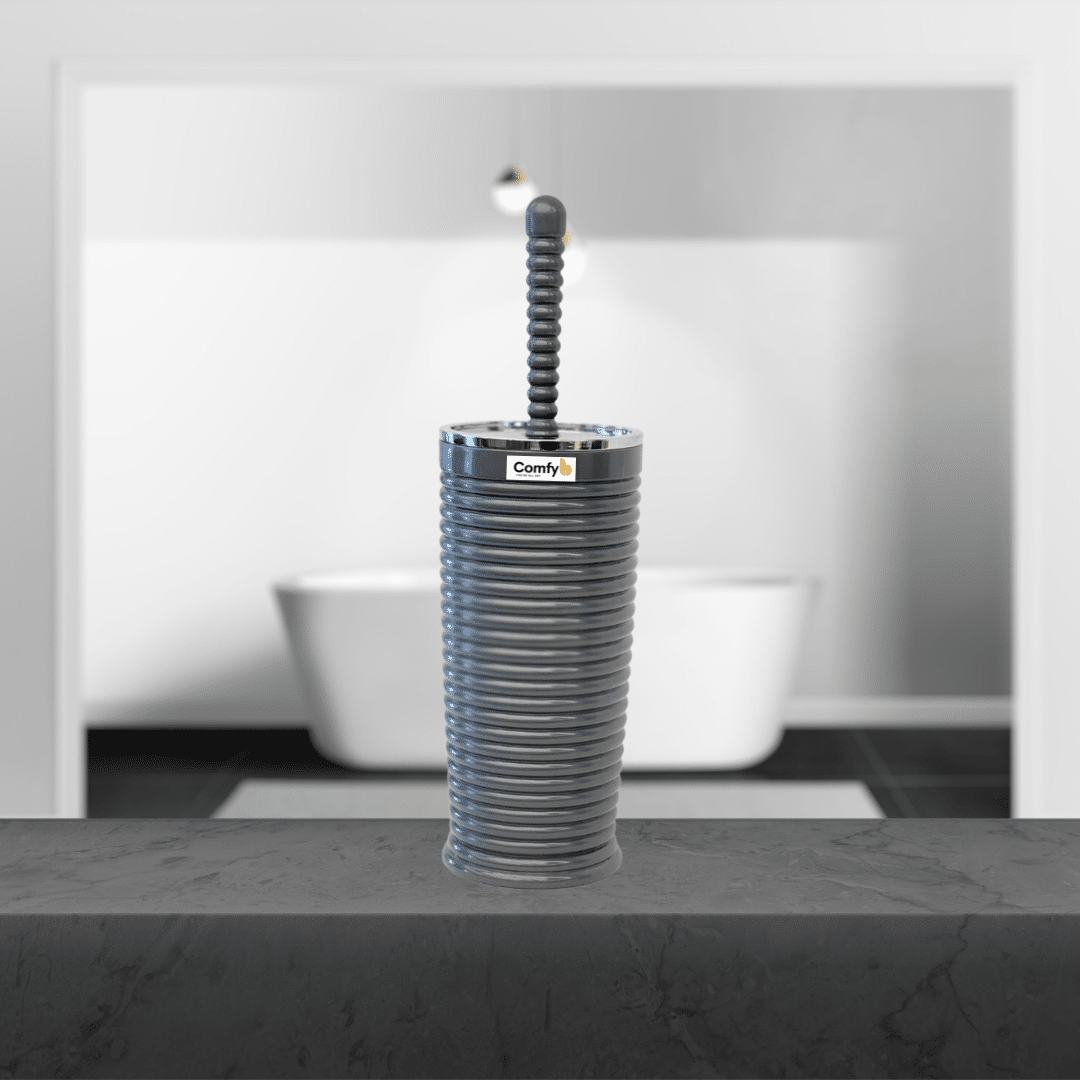 ROUND CHROME BATHROOM BRUSH