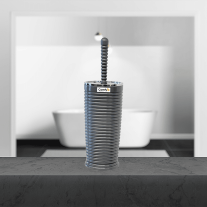 ROUND CHROME BATHROOM BRUSH