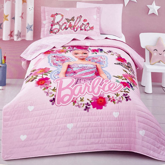 BARBIE PRINTED KIDS BEDSPREAD