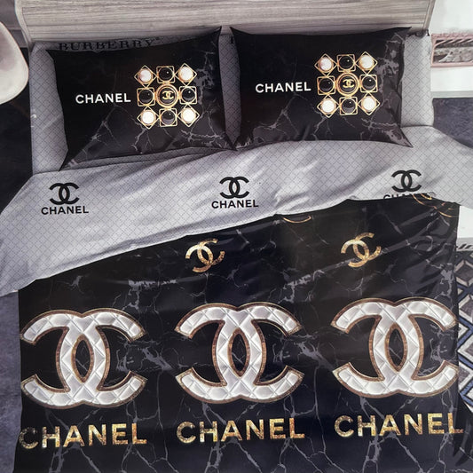 NEXT MICROFIBER CHANEL PRINTED BEDDING SET