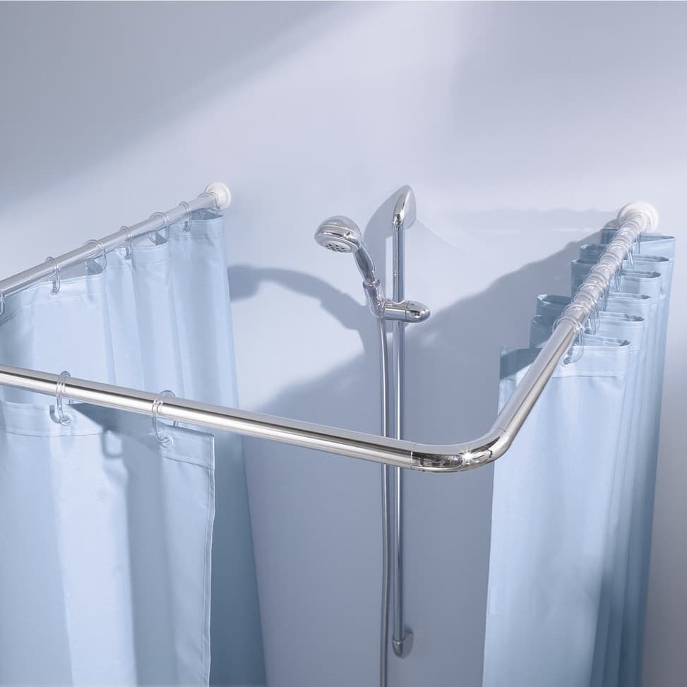 ALAMINUM ROD U-SHAPED SHOWER CURTAIN