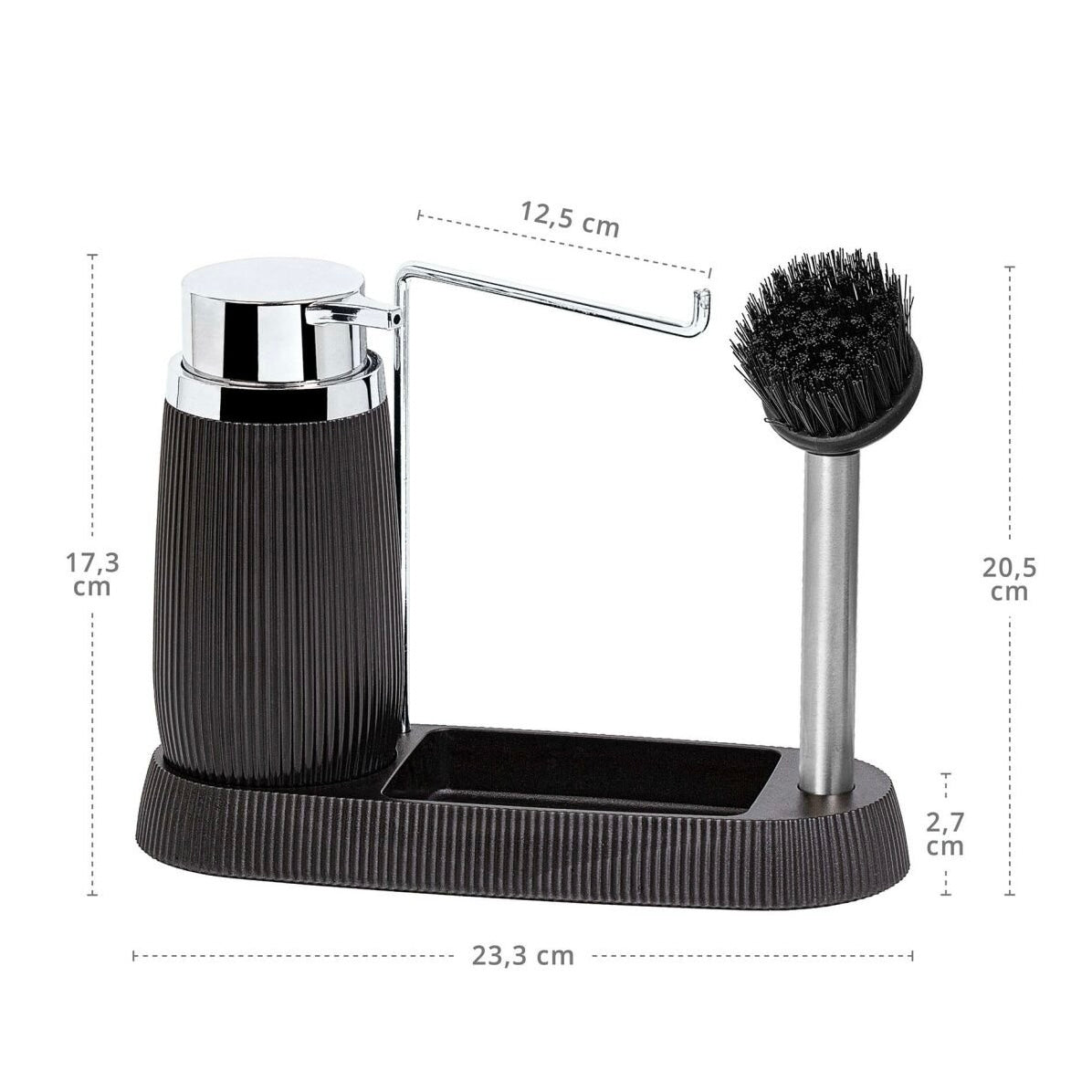 OKY SOAP DISPENSER & BRUSH HOLDER SET