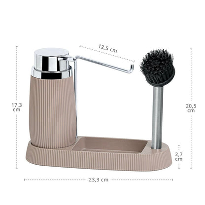 OKY SOAP DISPENSER & BRUSH HOLDER SET