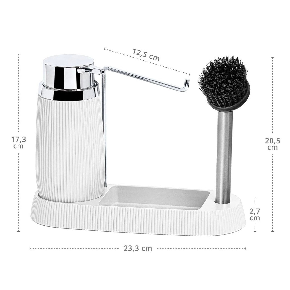 OKY SOAP DISPENSER & BRUSH HOLDER SET