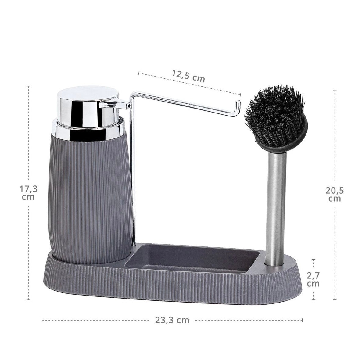 OKY SOAP DISPENSER & BRUSH HOLDER SET