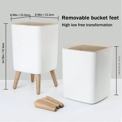 KEPO TRASH CAN WITH LID & 4 FEET