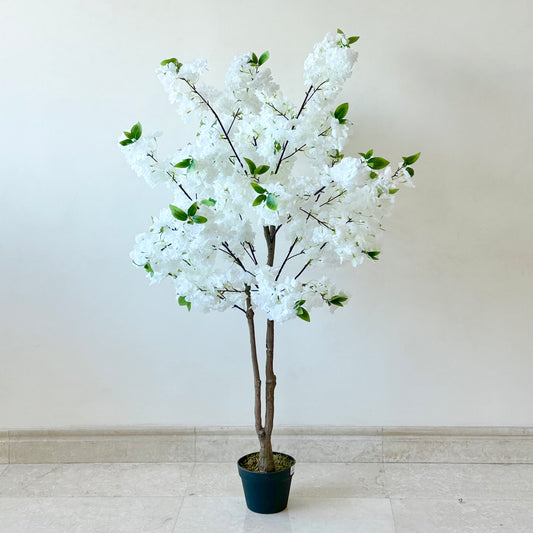 ARTIFICIAL CHERRY BLOSSOM WHITE TREE