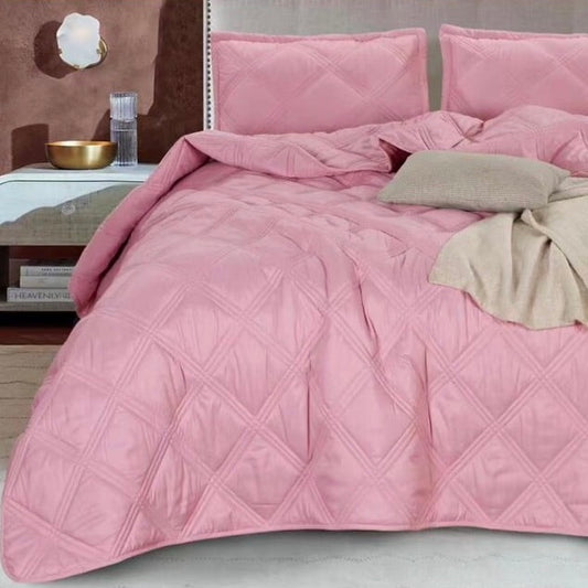 NET PRINTED BEDSPREAD ROSE