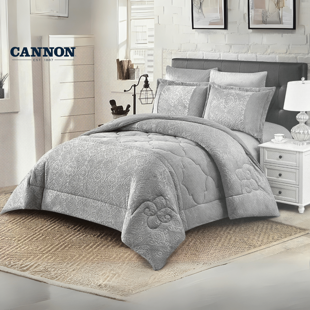 CANNON FLORAL FLANNEL EMBOSSED WINTER COMFORTER